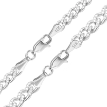 Load image into Gallery viewer, Bowery Curb Bracelet with Pave Set Lab Grown Diamonds in 14K White Gold