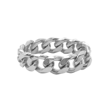 Load image into Gallery viewer, South Bowery Curb Chain Ring in Sterling Silver
