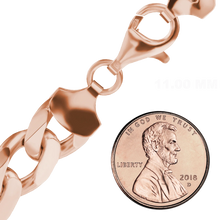 Load image into Gallery viewer, Bowery Curb Chain Necklace in Sterling Silver 18K Pink Gold Finish