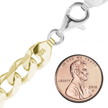 Load image into Gallery viewer, Bowery Curb Chain Necklace in Sterling Silver 18K Yellow Gold Two Tone Finish