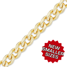 Load image into Gallery viewer, Bulk / Spooled Semi-Solid Curb Chain in 14K Yellow Gold (1.80 mm - 7.30 mm)