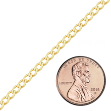 Load image into Gallery viewer, Bulk / Spooled Light Curb Chain in 14K Yellow Gold (Cuban) (2.80 mm - 7.30 mm)