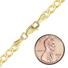 Load image into Gallery viewer, Light Bowery Curb Anklet in 14K Yellow Gold