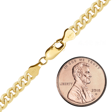 Load image into Gallery viewer, Finished Round Tall Curb Necklace in 14K Gold-Filled