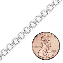 Load image into Gallery viewer, Bulk / Spooled Classic Bizmark Chain in Sterling Silver (1.90 mm - 5.60 mm)