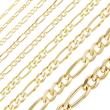 Load image into Gallery viewer, Bulk / Spooled Classic Figaro Chain in 14K Yellow Gold (1.50 mm - 11.50 mm)