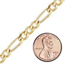 Load image into Gallery viewer, Bulk / Spooled Classic Figaro Chain in 14K Yellow Gold (1.50 mm - 11.50 mm)
