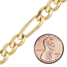 Load image into Gallery viewer, Bulk / Spooled Classic Figaro Chain in 14K Yellow Gold (1.50 mm - 11.50 mm)