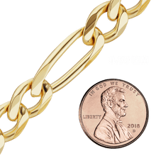 Load image into Gallery viewer, Bulk / Spooled Classic Figaro Chain in 14K Yellow Gold (1.50 mm - 11.50 mm)