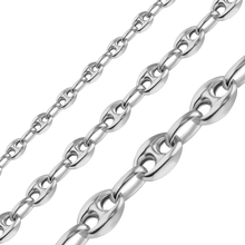 Load image into Gallery viewer, Bulk / Spooled Classic Puffed Mariner Link Semi-Solid Chain in Sterling Silver (4.50 mm - 8.00 mm)