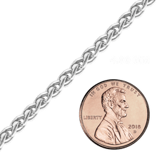 Load image into Gallery viewer, Bulk / Spooled Classic Wheat Chain in Sterling Silver (2.40 mm - 4.00 mm)