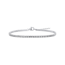 Load image into Gallery viewer, Tennis Bracelet with Cubic Zirconia in Sterling Silver (2 mm - 4 mm)
