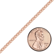 Load image into Gallery viewer, Bulk / Spooled Classic Curb Chain in 14K Rose Gold (1.23 mm - 3.40 mm)