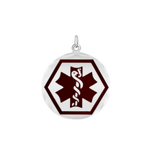 Load image into Gallery viewer, Medical Alert Charm in Sterling Silver (3/8 inch - 1 inch)
