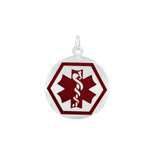 Load image into Gallery viewer, Medical Alert Charm in Sterling Silver (3/8 inch - 1 inch)