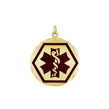Load image into Gallery viewer, ITI NYC Round Red Enamel Medical Alerts (3/8 inch - 1 inch)