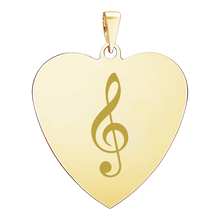 Load image into Gallery viewer, 14K Yellow Gold Heart Disc Charm With Optional Engraving (.025" thickness)