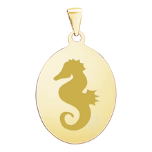 Load image into Gallery viewer, 14K Yellow Gold Oval Disc Charm With Optional Engraving (.025" thickness)