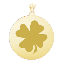 Load image into Gallery viewer, Sterling Silver 18K Yellow Gold Finish Round Disc Charm With Optional Engraving (.030" thickness)