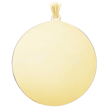 Load image into Gallery viewer, Sterling Silver 18K Yellow Gold Finish Round Disc Charm With Optional Engraving (.030" thickness)