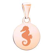 Load image into Gallery viewer, 14K Rose Gold Round Disc Charm With Optional Engraving (.025" thickness)