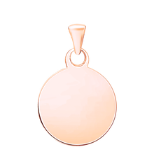 Load image into Gallery viewer, 14K Rose Gold Round Disc Charm With Optional Engraving (.025" thickness)