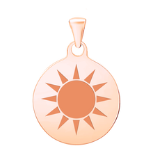 Load image into Gallery viewer, 14K Rose Gold Round Disc Charm With Optional Engraving (.025" thickness)