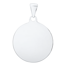 Load image into Gallery viewer, 14K White Gold Round Disc Charm With Optional Engraving (.025" thickness)