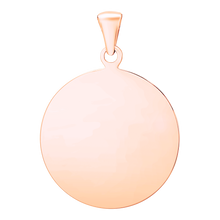 Load image into Gallery viewer, 14K Rose Gold Round Disc Charm With Optional Engraving (.025" thickness)
