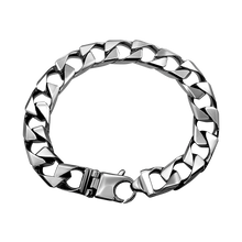Load image into Gallery viewer, Square Curb Bracelet in Sterling Silver