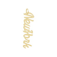 Load image into Gallery viewer, New York Name Plate Charm in Sterling Silver