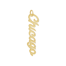 Load image into Gallery viewer, Chicago Name Plate Charm in Sterling Silver