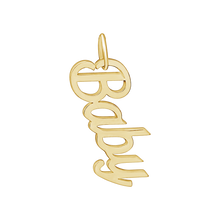 Load image into Gallery viewer, Baby Name Plate Charm in Sterling Silver