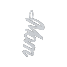 Load image into Gallery viewer, Mom Name Plate Charm in Sterling Silver