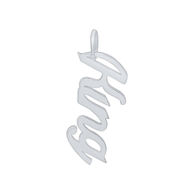 Load image into Gallery viewer, King Name Plate Charm in Sterling Silver