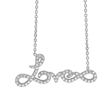Load image into Gallery viewer, Love & Infinity Necklace in Sterling Silver (31 x 13 mm)