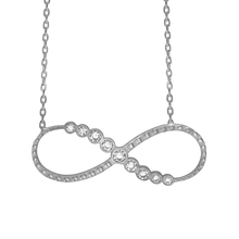 Load image into Gallery viewer, Infinity Necklace in Sterling Silver (27 x 11 mm)