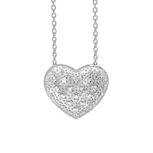 Load image into Gallery viewer, Full Heart Necklace in Sterling Silver (17 x 17 mm)