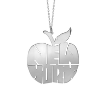 Load image into Gallery viewer, New York Big Apple Necklace in Sterling Silver (30 x 27 mm)