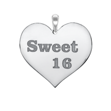 Load image into Gallery viewer, Sweet Sixteen Heart Charm (27 x 28mm)
