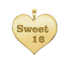 Load image into Gallery viewer, Sweet Sixteen Heart Charm (27 x 28mm)