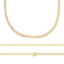 Load image into Gallery viewer, 3 Prong Round Tennis Necklace Mounting in 14K Gold (.05 ct / 2.5 mm)