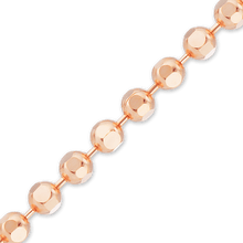 Load image into Gallery viewer, Bulk / Spooled Diamond Cut Round Bead Chain in 14K Rose Gold (1.20 mm - 1.50 mm)