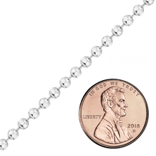 Load image into Gallery viewer, Bulk / Spooled Diamond Cut Round Bead Chain in Sterling Silver (1.00 mm - 5.00 mm)