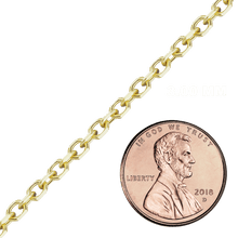 Load image into Gallery viewer, Bulk / Spooled Diamond Cut Round Cable Chain in 14K & 18K Yellow Gold (1.05 mm - 3.00 mm)