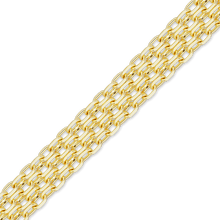 Load image into Gallery viewer, Bulk / Spooled Bizmark Chain in 14K Yellow Gold (2.30 mm - 5.80 mm)