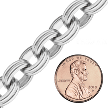 Load image into Gallery viewer, Bulk / Spooled Double Cable Chain in Sterling Silver (6.40 mm - 10.80 mm)