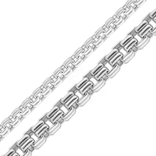 Load image into Gallery viewer, Bulk / Spooled Double Venetian Box Chain in Sterling Silver (2.60 mm - 4.30 mm)
