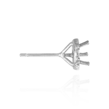 Load image into Gallery viewer, ITI NYC Round Three Prong Halo Earrings