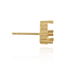 Load image into Gallery viewer, 14K Gold ITI NYC Three Round Stone Cluster Earrings